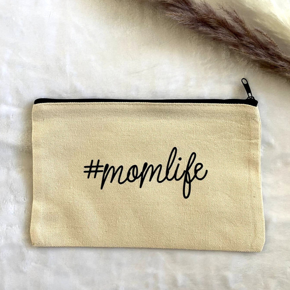 #momlife Canvas Make Up Pouch (Design 2) - Picture 1 of 3